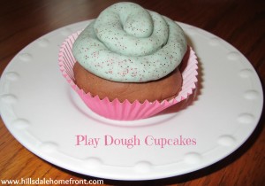 play dough cupcake