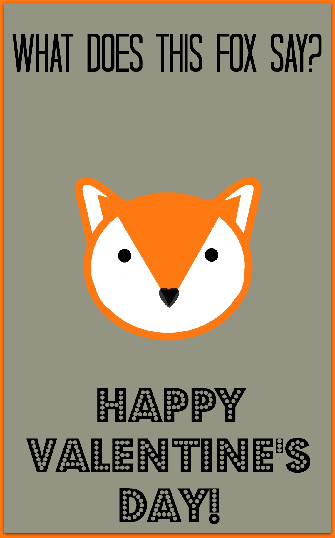 What Does The Fox Say Valentine - Family Fun Journal