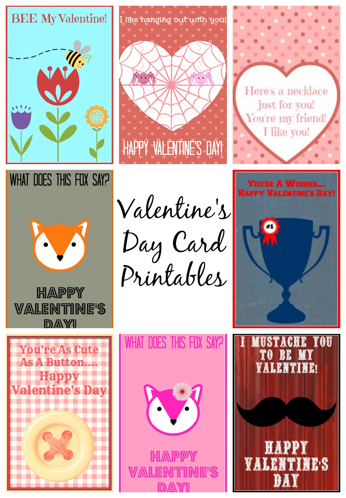 Valentine Day Card Printables Free